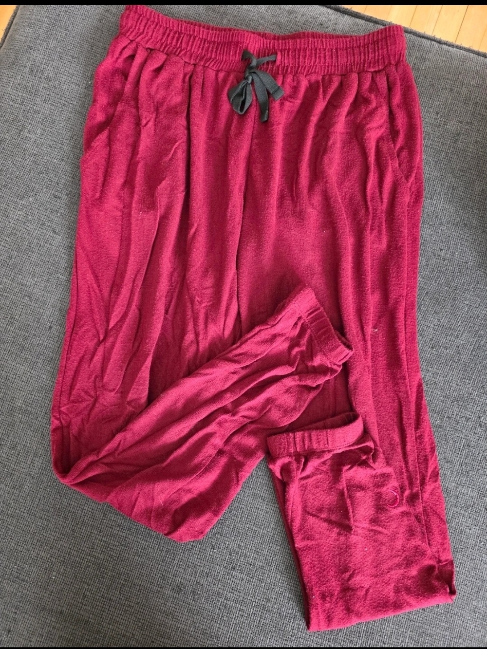 Women's Cozy Drawstring Lounge Pants in Berry